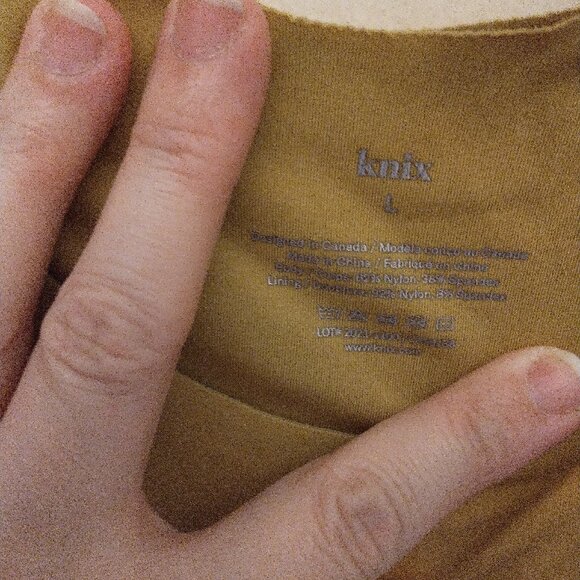 KNIX SPORTS BRA, MUSTARD COLOUR, SIZE LARGE - Picture 2 of 2